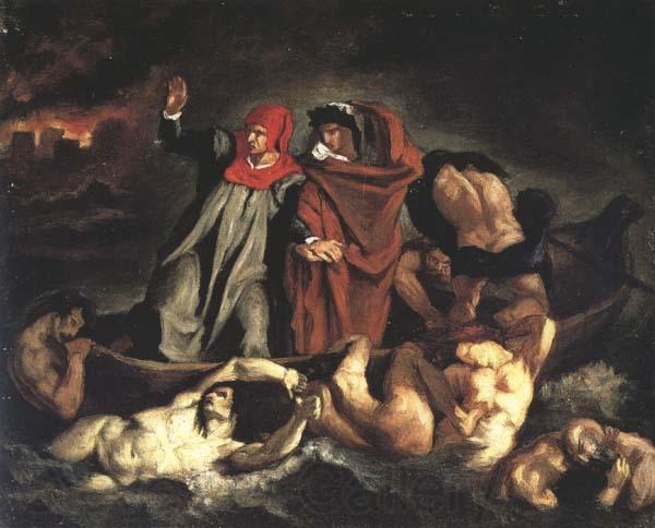 Edouard Manet La Barque de Dante,d'apres Delacroix (mk40) Norge oil painting art